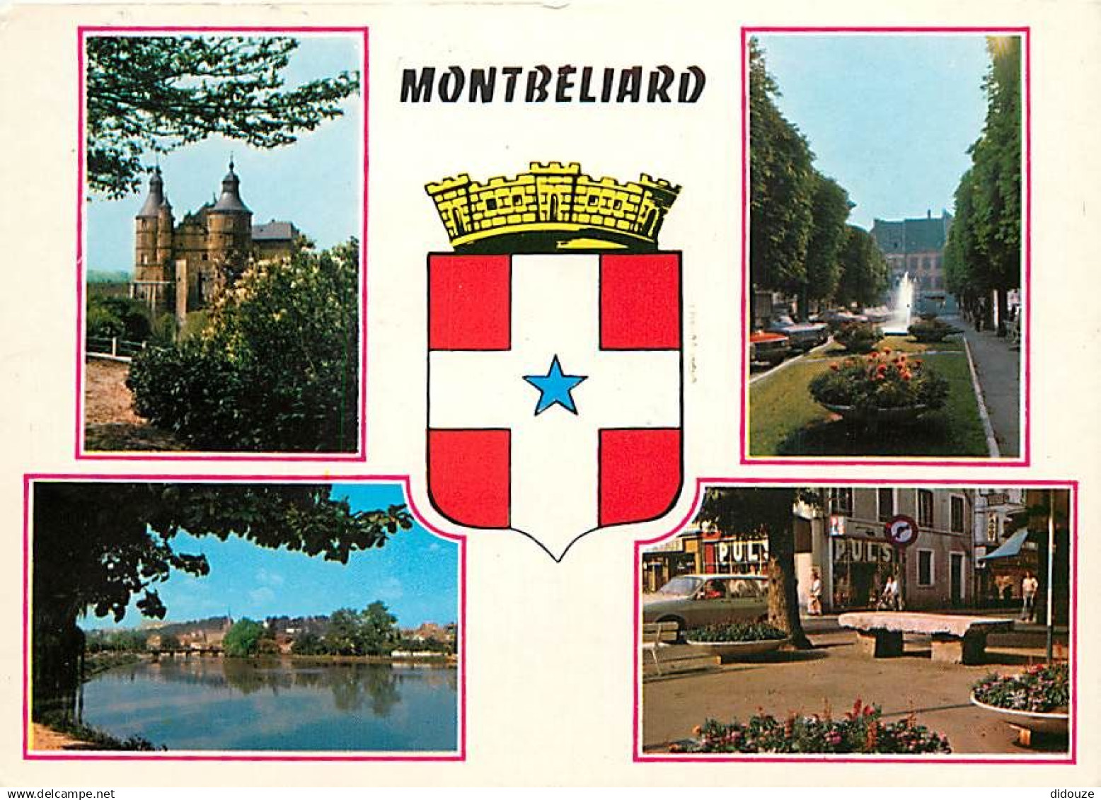 25 - Montbéliard - Multivues - Blasons - Flamme Postale de Montbéliard - CPM - Voir Scans Recto-Verso