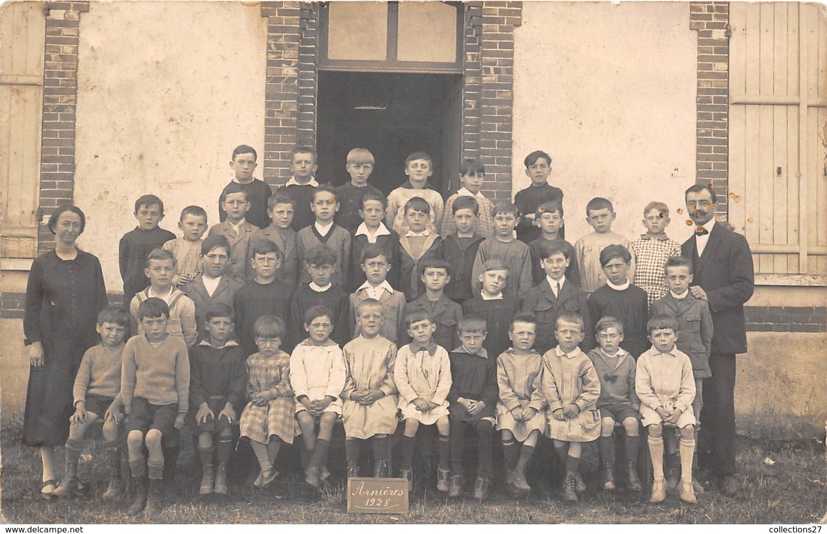 27-ARNIERES- CARTE-PHOTO- ECOLE