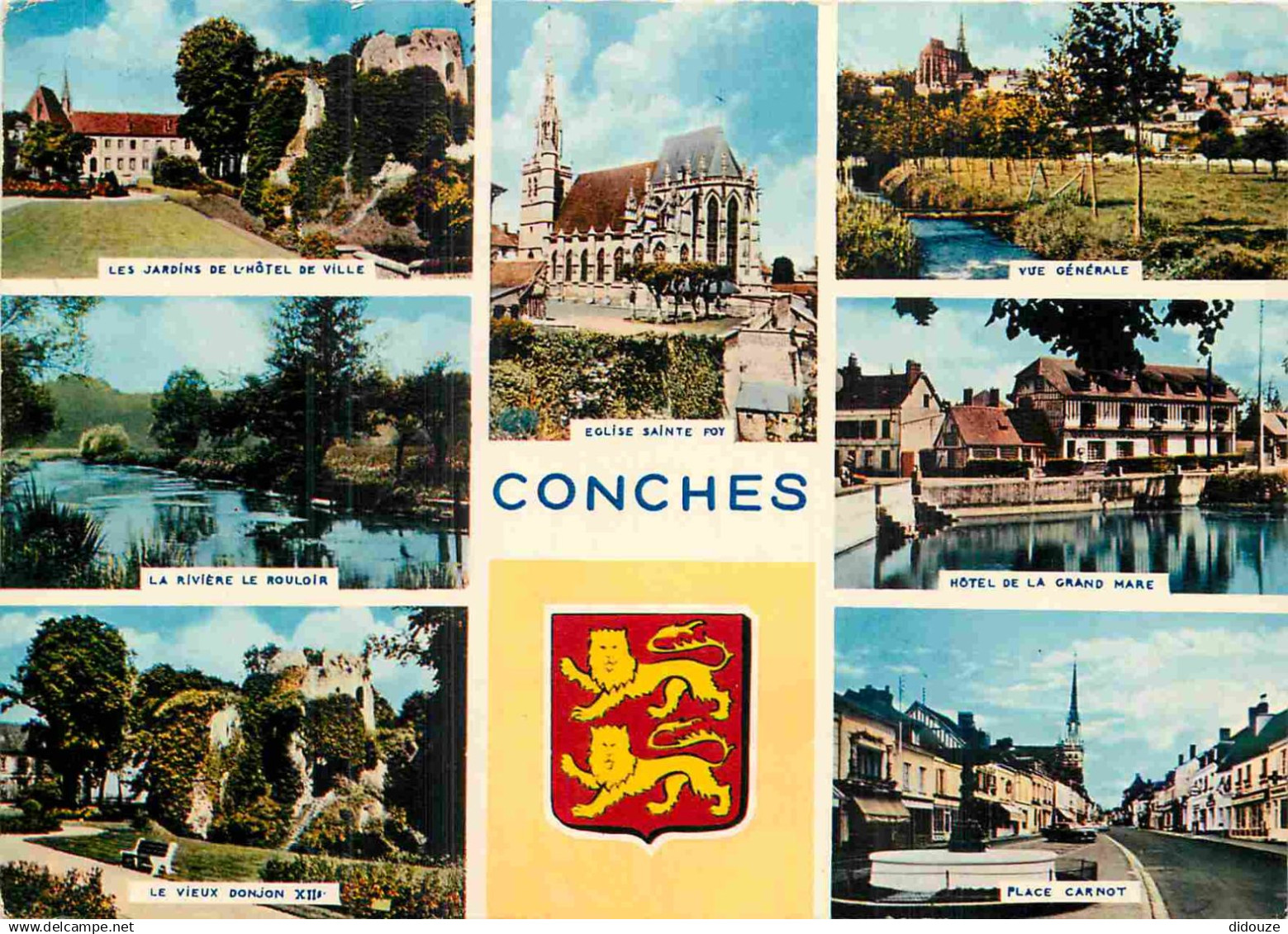 27 - Conches en Ouche - Multivues - Blasons - CPM - Voir Scans Recto-Verso