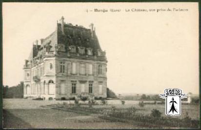 27 Dangu - 14 - Dangu (Eure) - Le Château, vue prise du Parterre - cpa