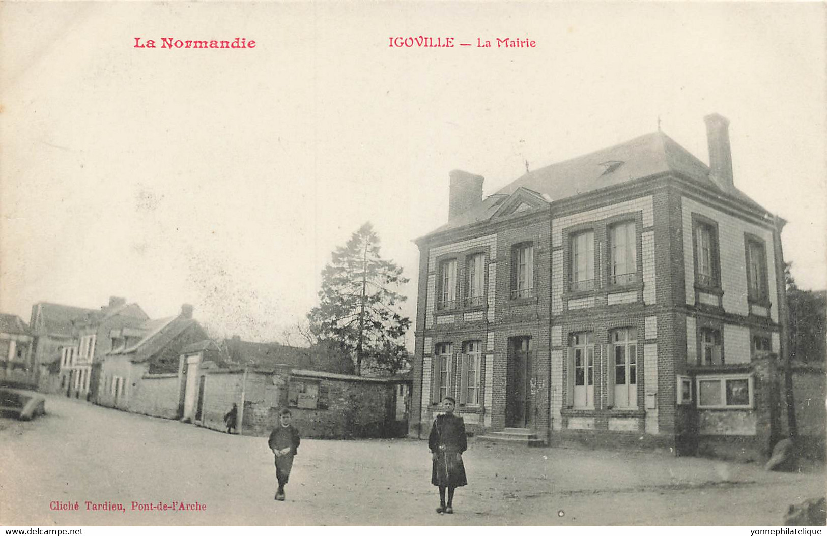 27 - EURE - IGOVILLE -commune du Pont de l'Arche - la mairie - enfants - superbe - 10912