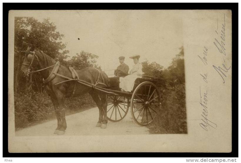 27 Pacy-sur-Eure attelage cheval carte photo D27D K27448K C27448C RH006356