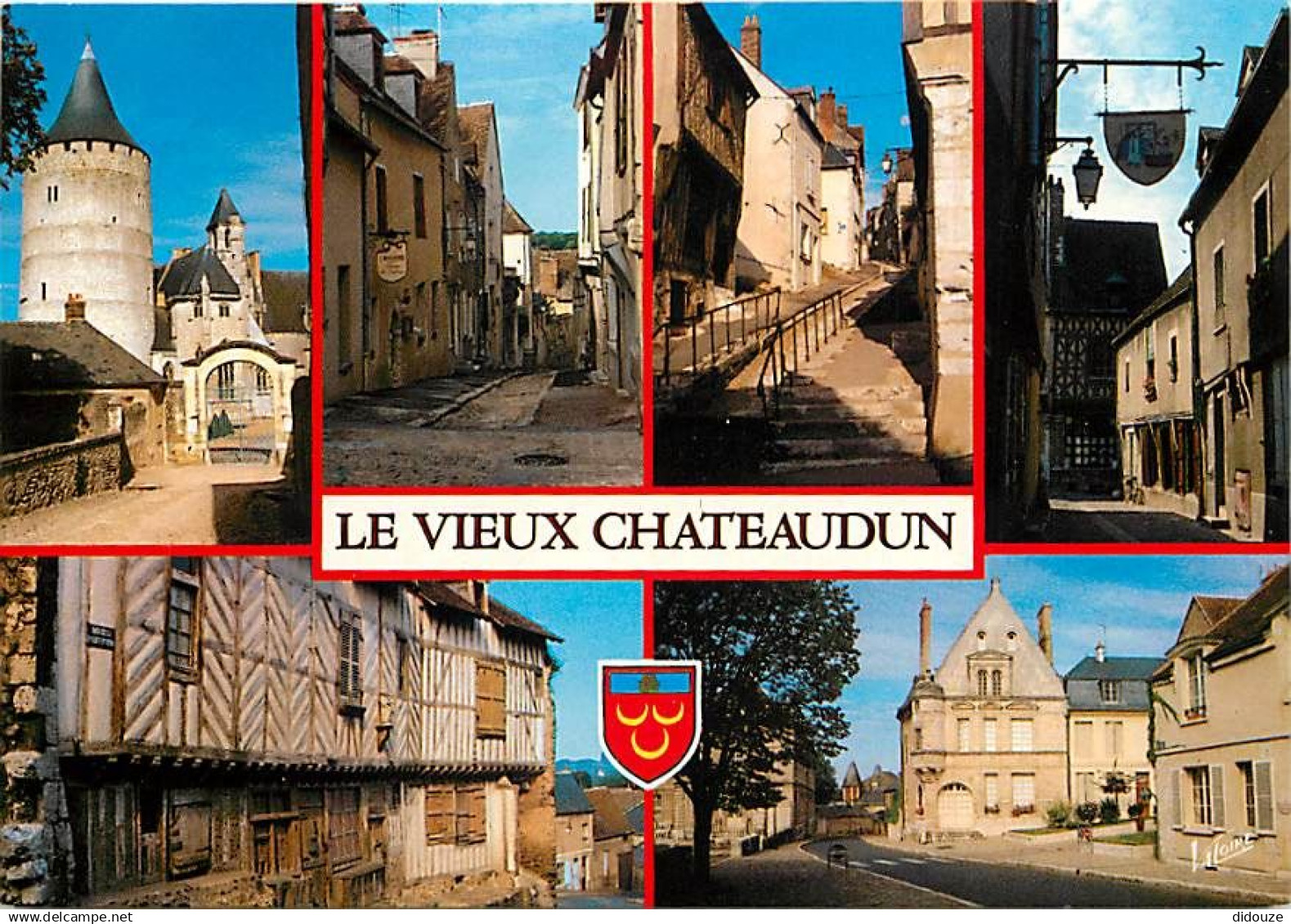 28 - Chateaudun - Le Vieux Chateaudun - Multivues - Blasons - CPM - Voir Scans Recto-Verso