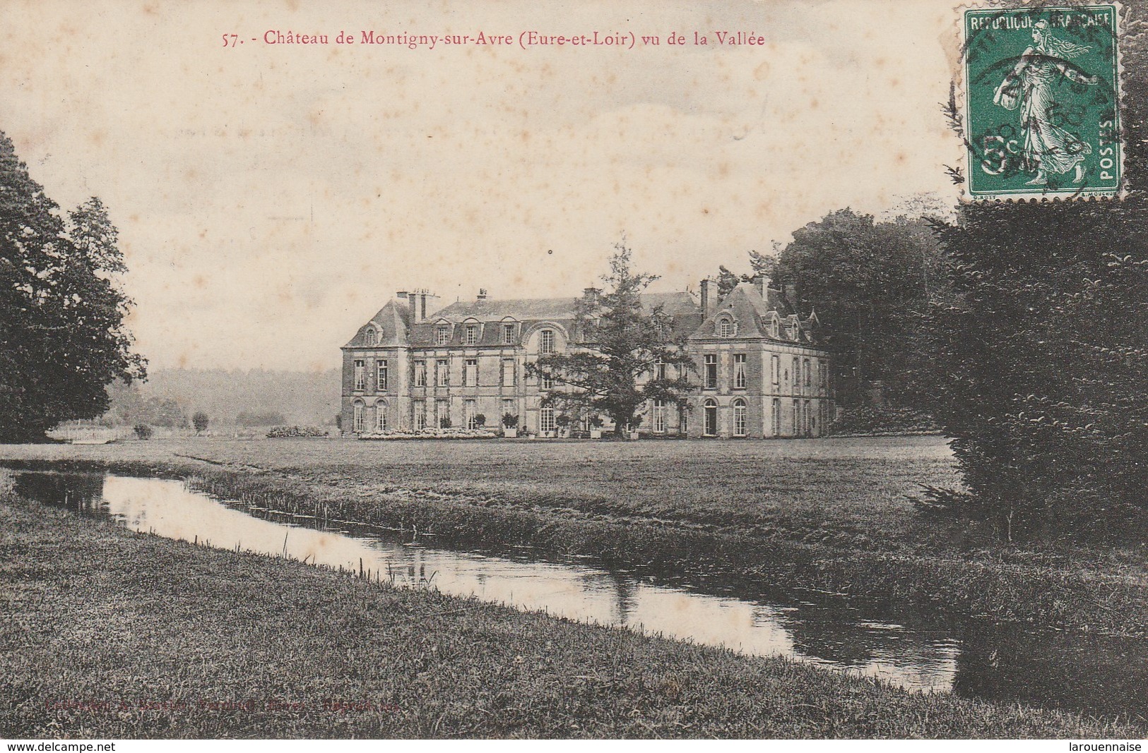 28 - MONTIGNY SUR AVRE - Château de Montigny sur Avre vu de la Vallée