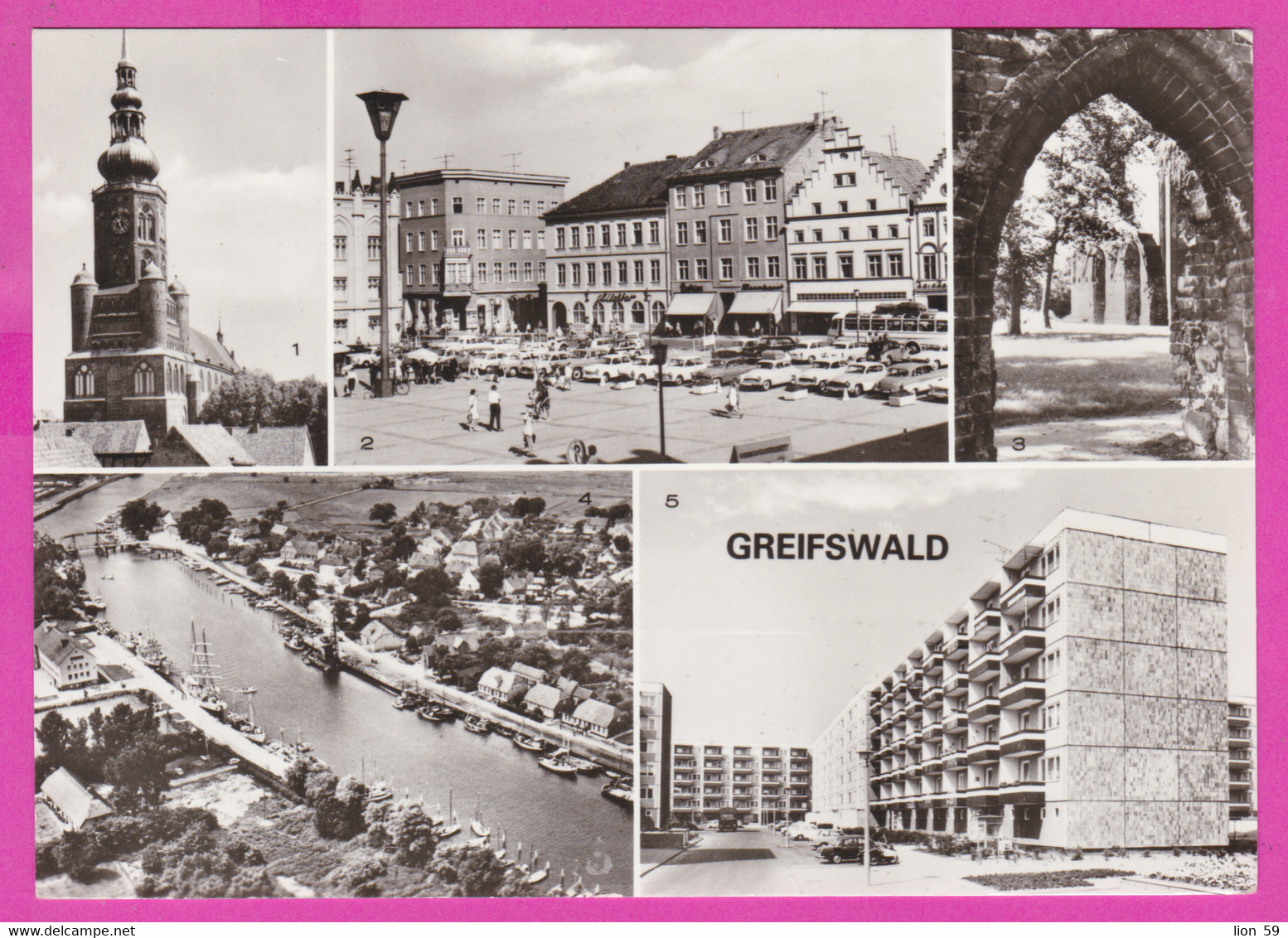 282974 / Germany - Greifswald - Dom Platz Freundschaft Klosterruine Ortsteil Eldena Marineschule Ludwigsburger Wende PC