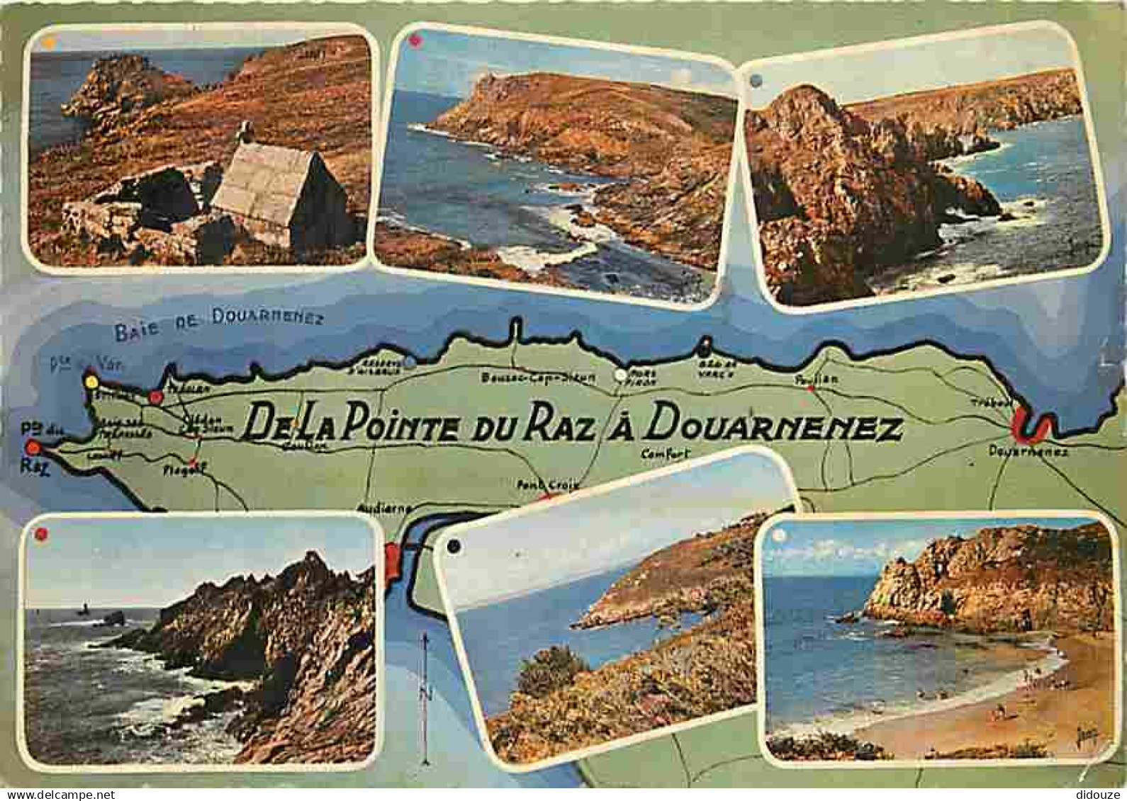 29 - Douarnenez - La Baie de Douarnenez - Multivues - Carte Géographique - Voir Scans Recto Verso