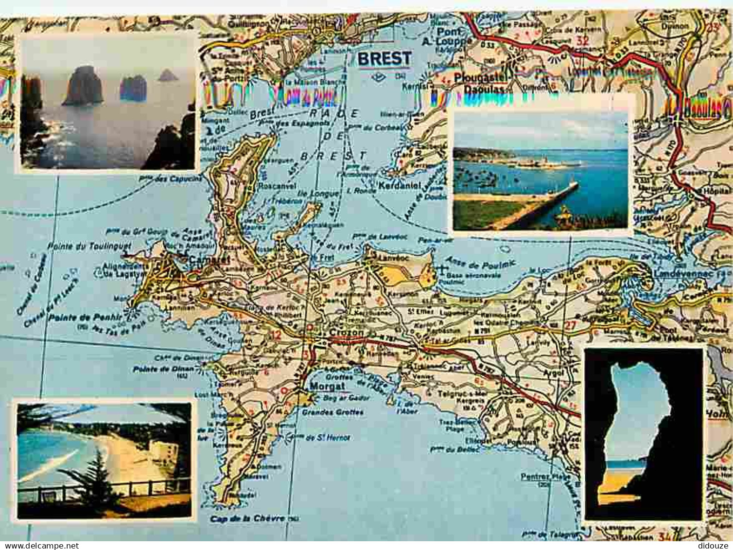 29 - Presqu'ile de Crozon - Multivues - Carte Géographique Michelin - Carte Neuve - Voir Scans Recto Verso