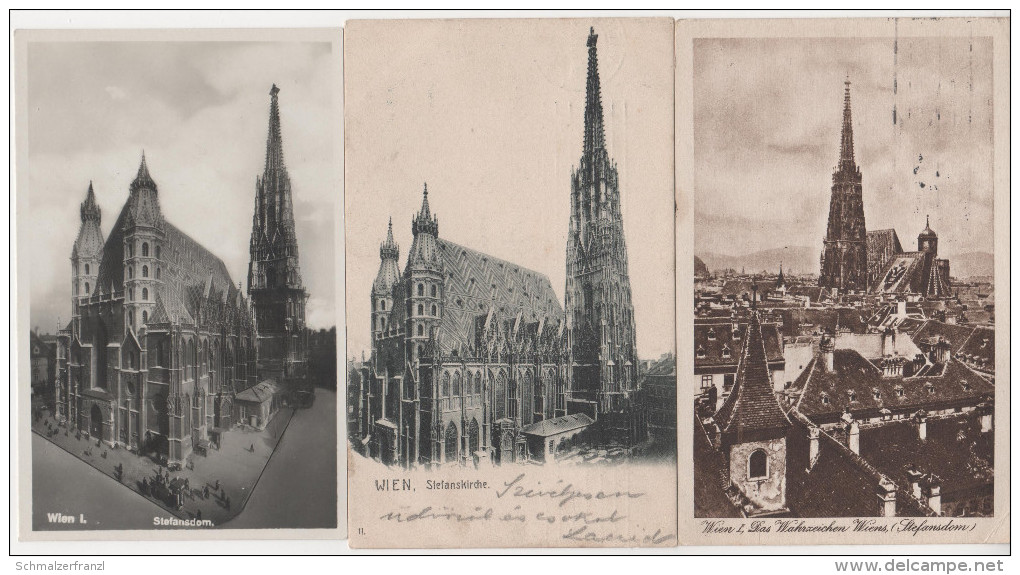 3 x AK Wien Stefansdom Stephanskirche Altstadt Mitte Österreich Austria Lot Sammlung