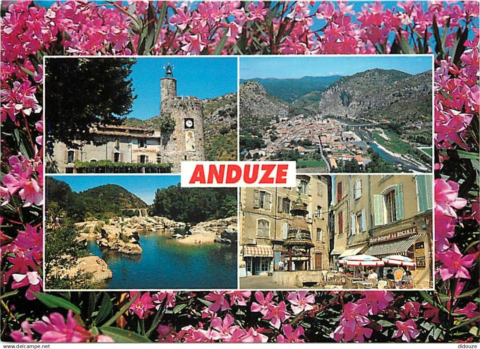 30 - Anduze - Multivues - Fleurs - Flamme Postale de La Bambouseraie d'Anduze - CPM - Voir Scans Recto-Verso