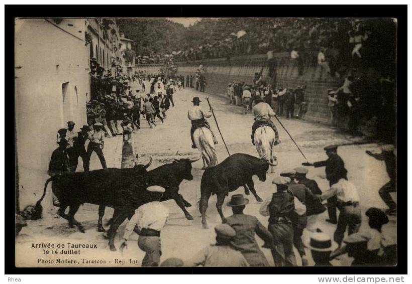 30 - BEAUCAIRE - manade gardian camargue cheval taureau