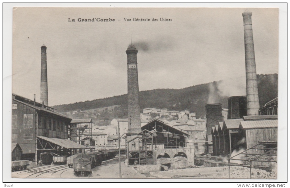 30 GARD - LA GRAND COMBE vue générale des Usines