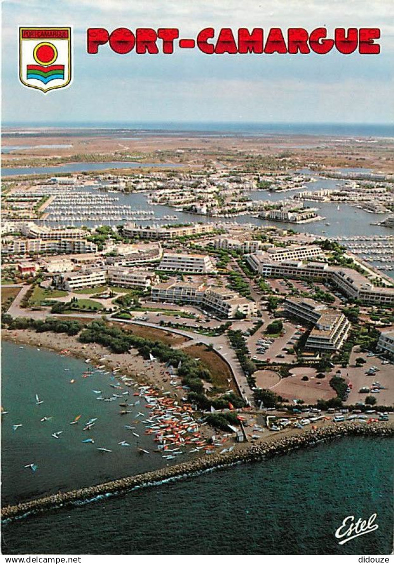 30 - Le Grau du Roi - Port Camargue - Vue Générale aérienne - Immeubles - Blasons - Flamme Postale de Le Grau du Roi - C