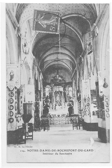 30 // NOTRE DAME DE ROCHEFORT DU GARD, Intérieur du Sanctuaire,  N° 124 **