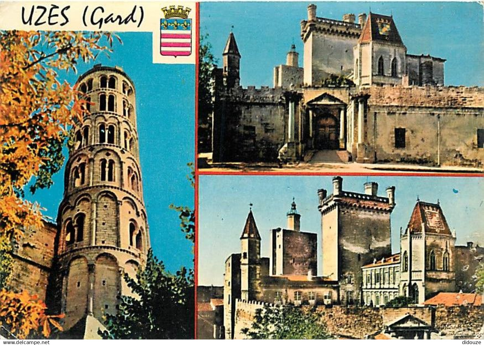 30 - Uzès - Multivues - Blasons - Flamme Postale de Uzès - CPM - Voir Scans Recto-Verso