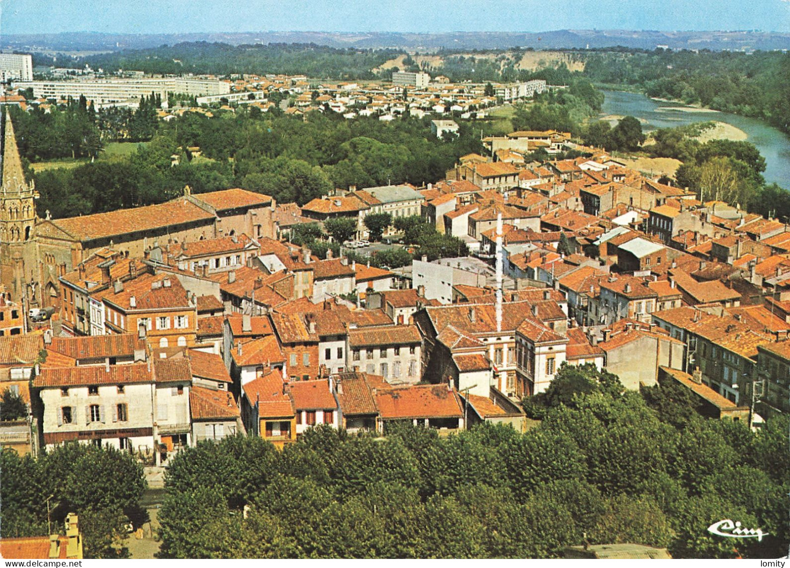 31 Muret vue générale aérienne CPM cachet Muret 1989