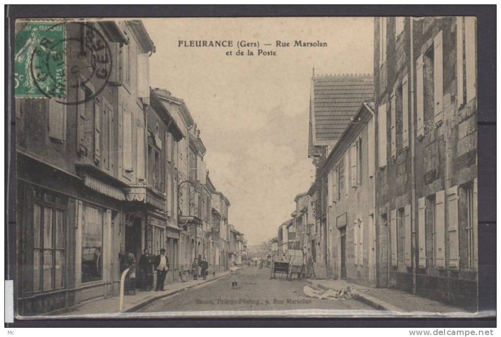 32 - Fleurance - Rue Marsolan et de la poste