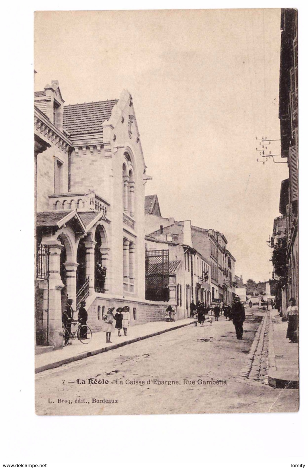 33 la reole la caisse d' epargne rue gambetta cachet la reole 1915 cachet hopital militaire de la reole