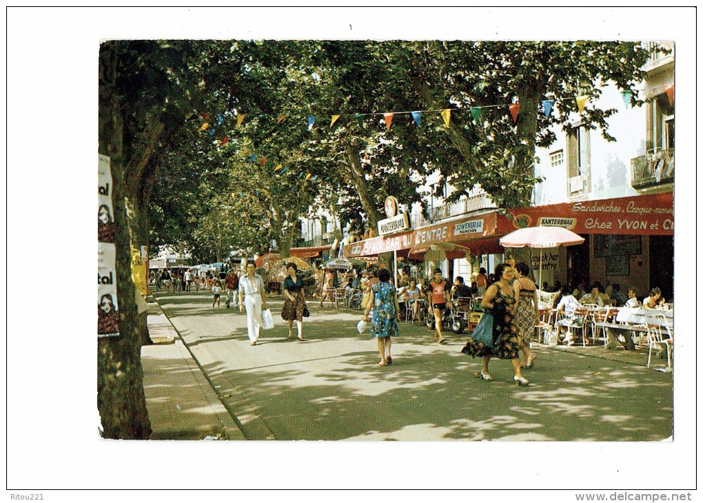 34 - AGDE - les allées - SNACK-BAR DU CENTRE chez Yvon sandwiches - animation - moto monkey honda ?