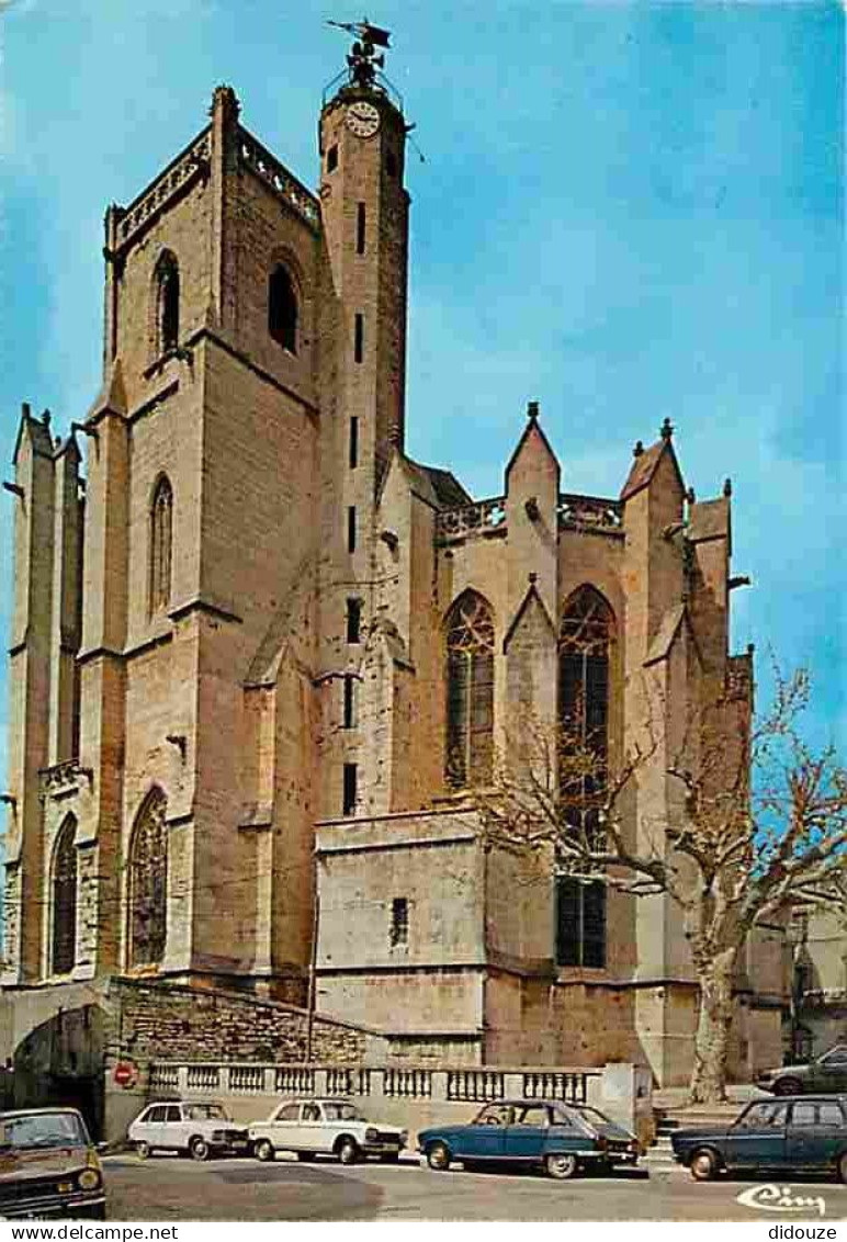 34 - Capestang - La Collégiale Saint Etienne - Automobiles - CPM - Voir Scans Recto-Verso