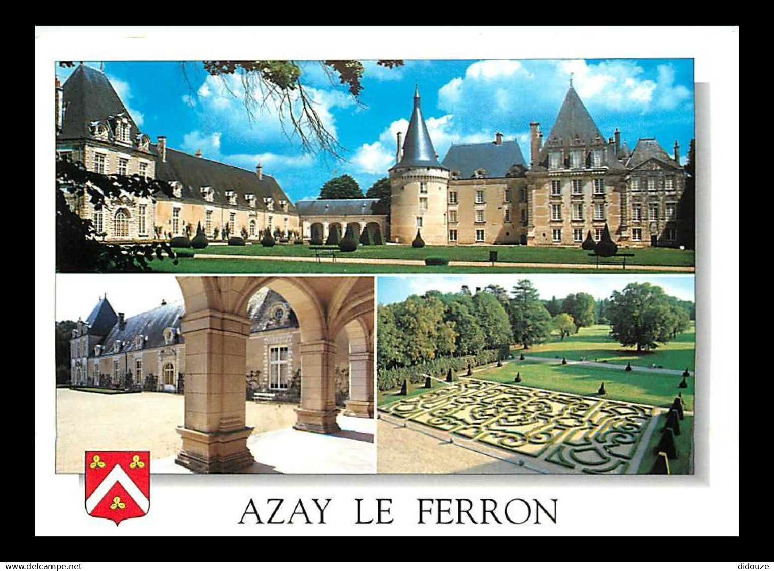 36 - Azay le Ferron - Multivues - Blasons - Flamme Postale de Le Grand Pressigny - CPM - Voir Scans Recto-Verso