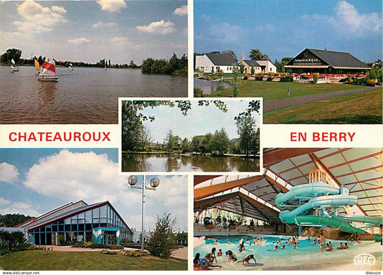 36 - Chateauroux - Multivues - Piscine - Flamme Postale de Chateauroux - CPM - Voir Scans Recto-Verso