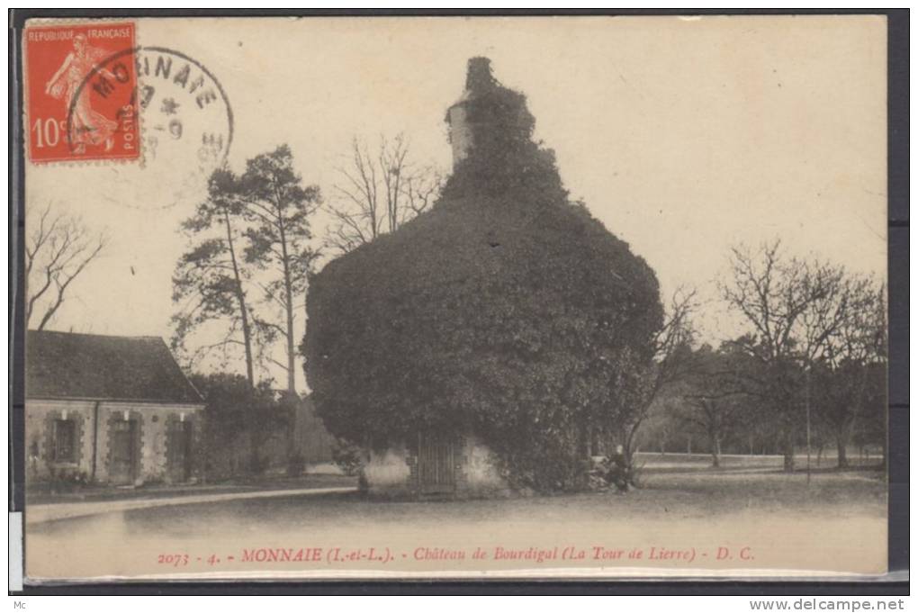 37 - Monnaie -  Chateau de Bourdigal ( La tour de Lierre)