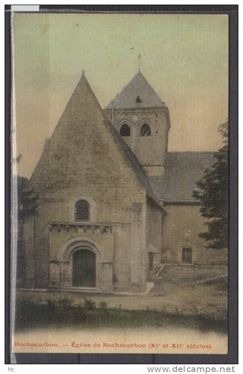 37 - Rochecorbon - l'Eglise - Colorisée