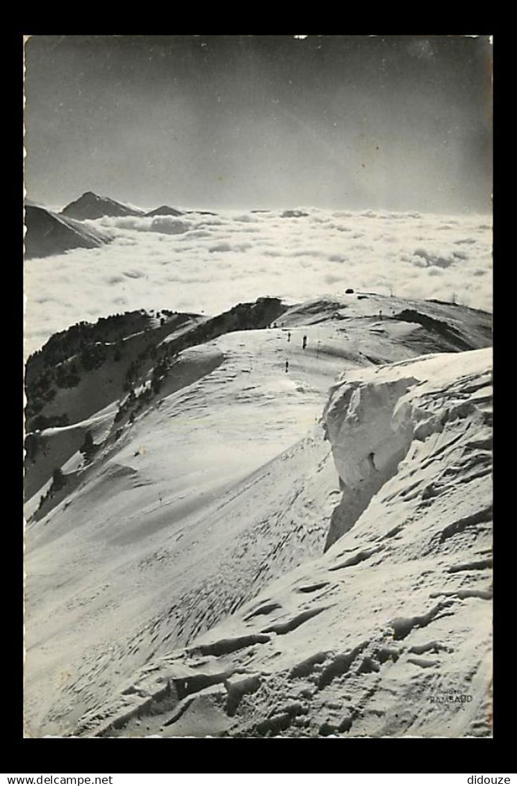 38 - Chamrousse - Massif de Chamrousse - Descente de la Croix sur le remonte-pente de la Perche - Hiver - Neige - Carte