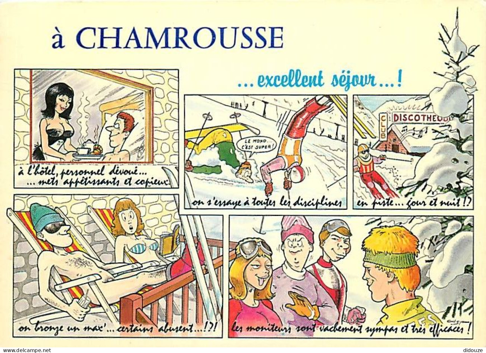 38 - Chamrousse - Multivues - Dessin humoristique - Carte Neuve - CPM - Voir Scans Recto-Verso