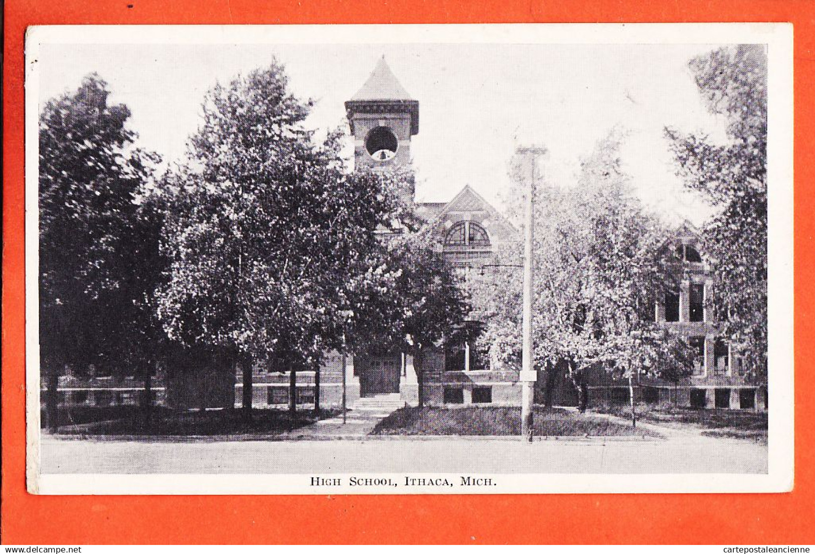 39449 ♥️ Rare ⭐ ITHACA  MI - Michigan USA ◉ Hight School 1910s ◉ PAULDING Ohio