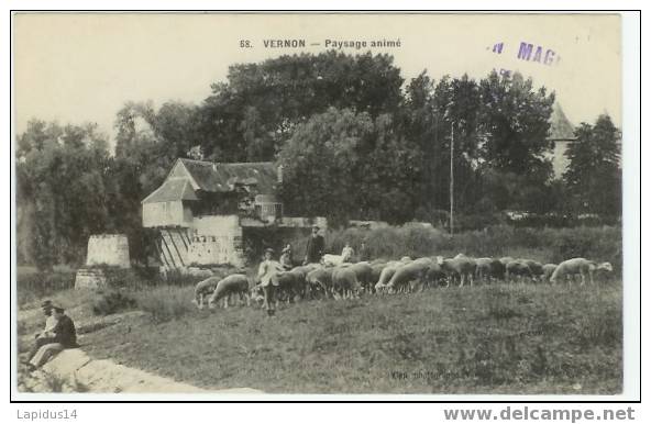 398A /CPA  VERNON    PAYSAGE ANIME  (eure)