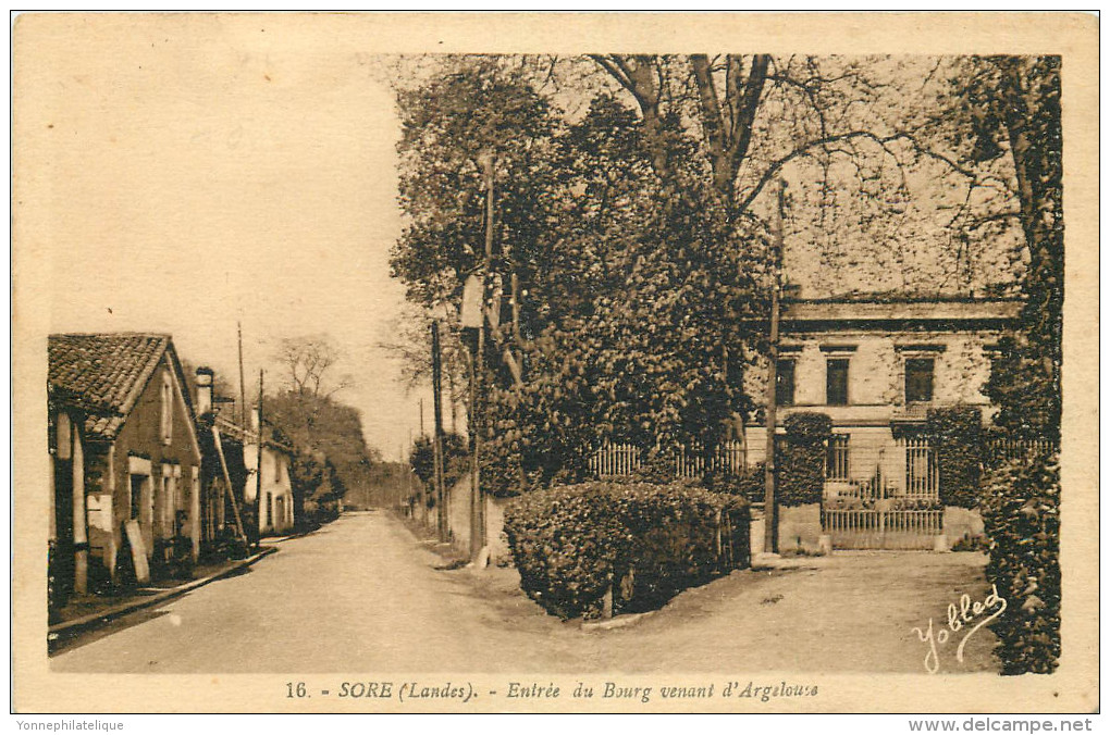 40 - LANDES - Sore - entrée du bourg