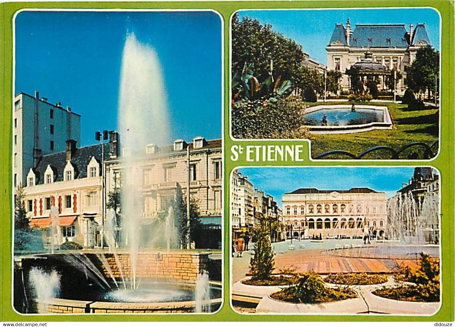 42 - Saint Etienne - Multivues - Jets d'eau - Flamme Postale de Saint Etienne - CPM - Voir Scans Recto-Verso