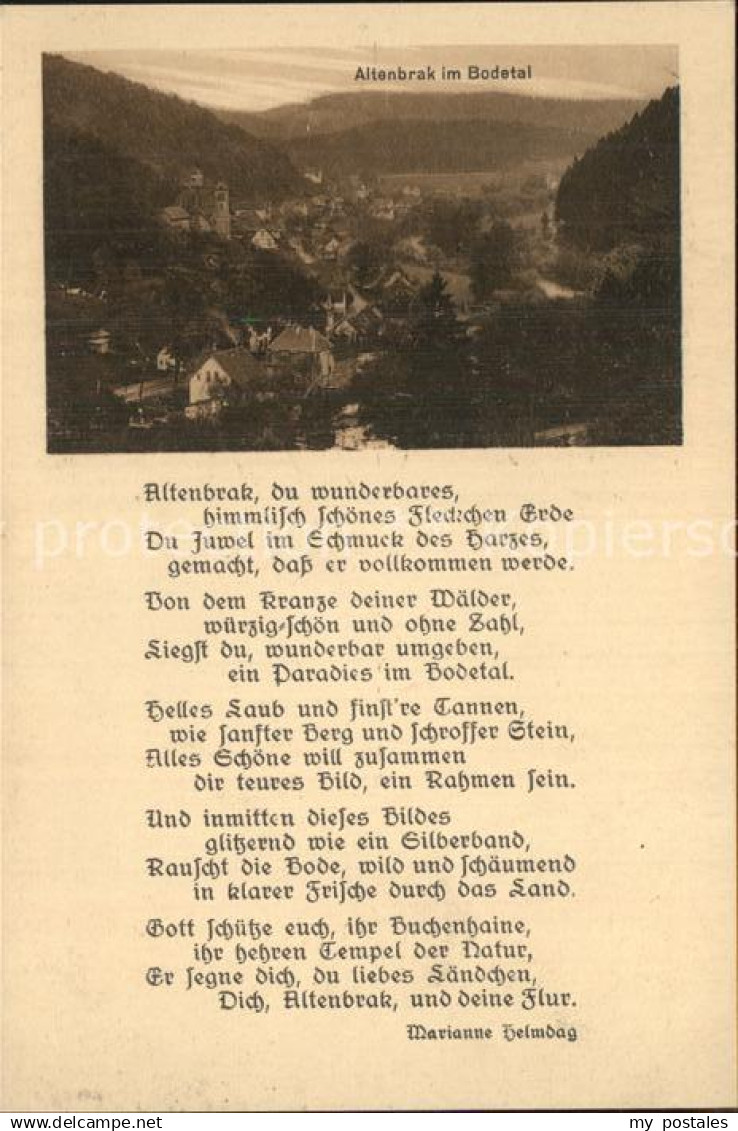 42511250 Altenbrak Harz Gedicht Altenbrak