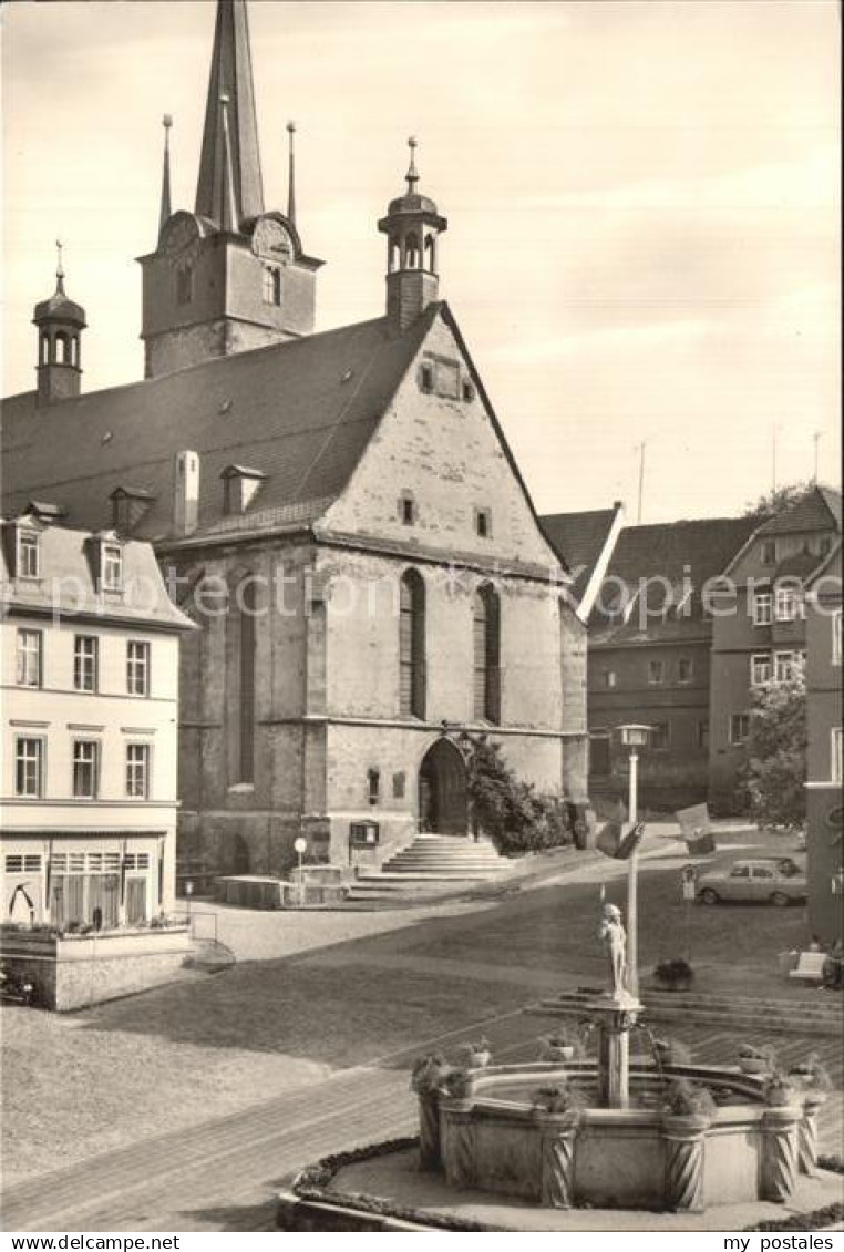 42586530 Poessneck Stadtkirche Marktbrunnen Poessneck