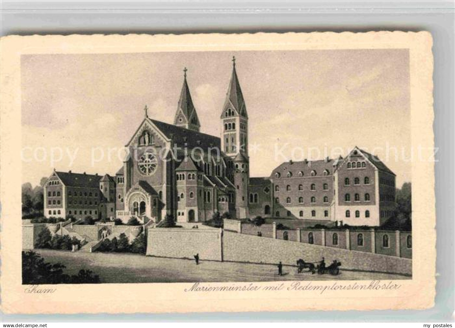 42669768 Cham Oberpfalz Marienmuenster mit Redemptoristenkloster Cham Oberpfalz