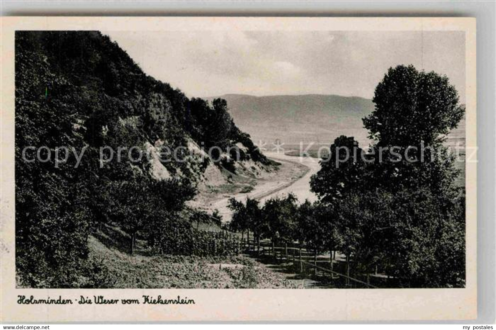 42704610 Holzminden Weser Kiekenstein Panorama Holzminden