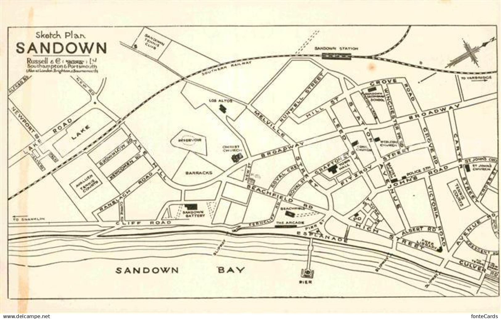 42716213 Sandown Isle of Wight Sketch Plan Isle of Wight