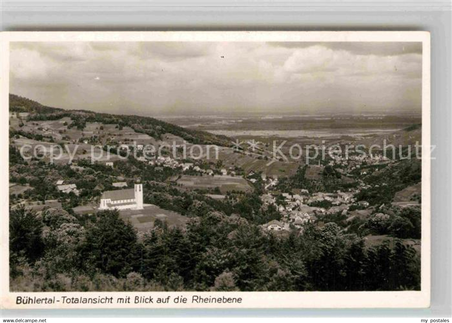 42854116 Buehlertal Panorama mit Kirche Buehlertal