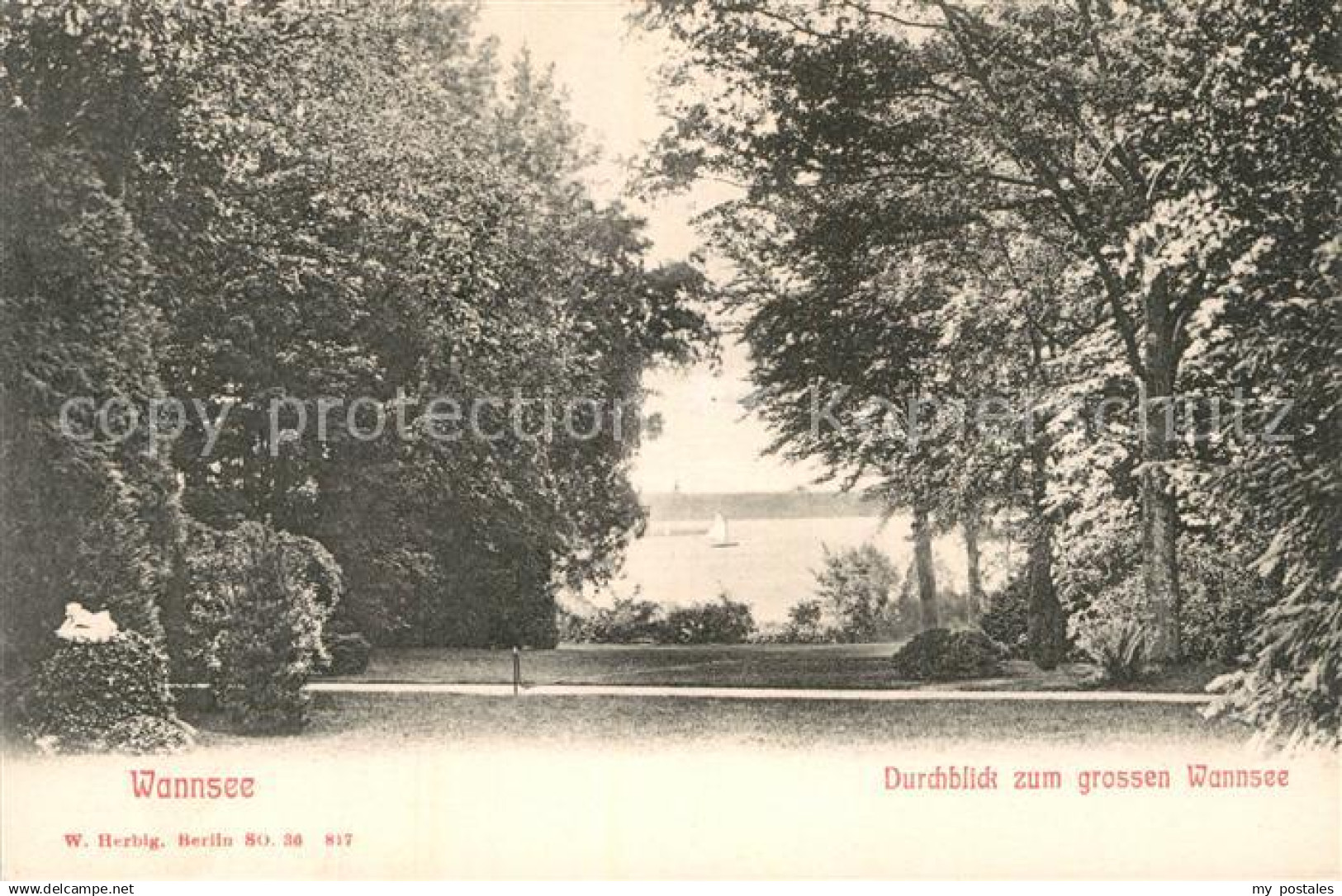 42985915 Wannsee Durchblick zum grossen Wannsee  Wannsee