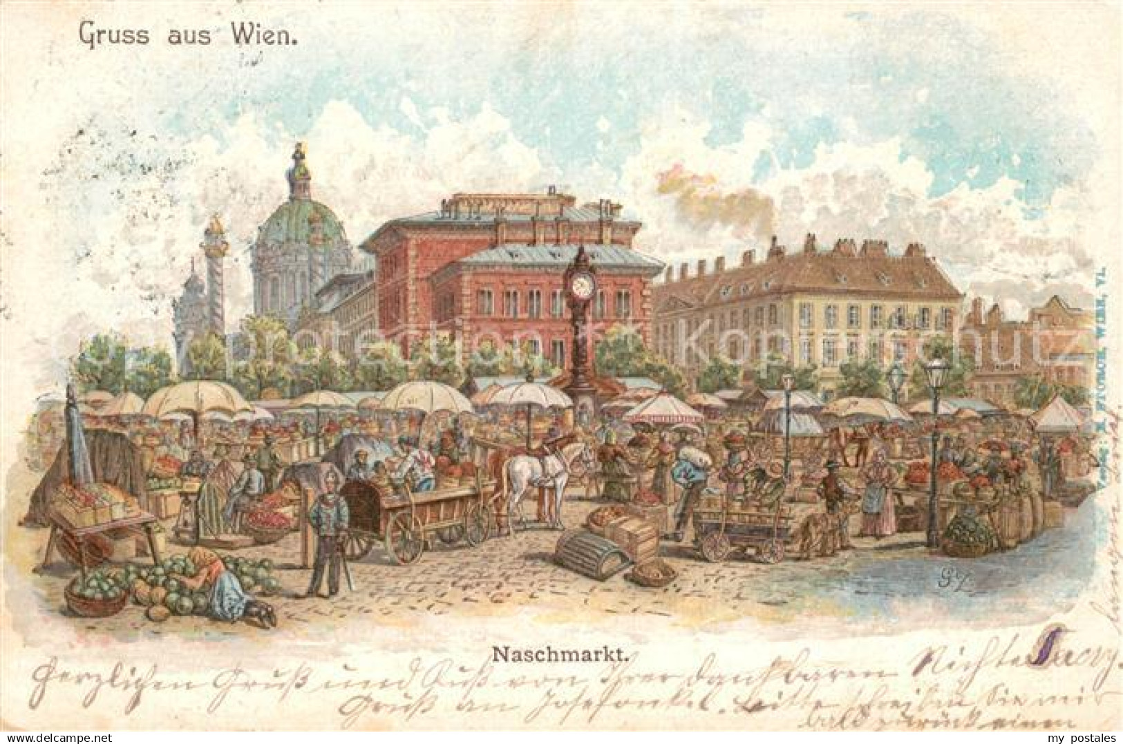 43136096 Wien Naschmarkt K&#252;nstlerkarte Wien