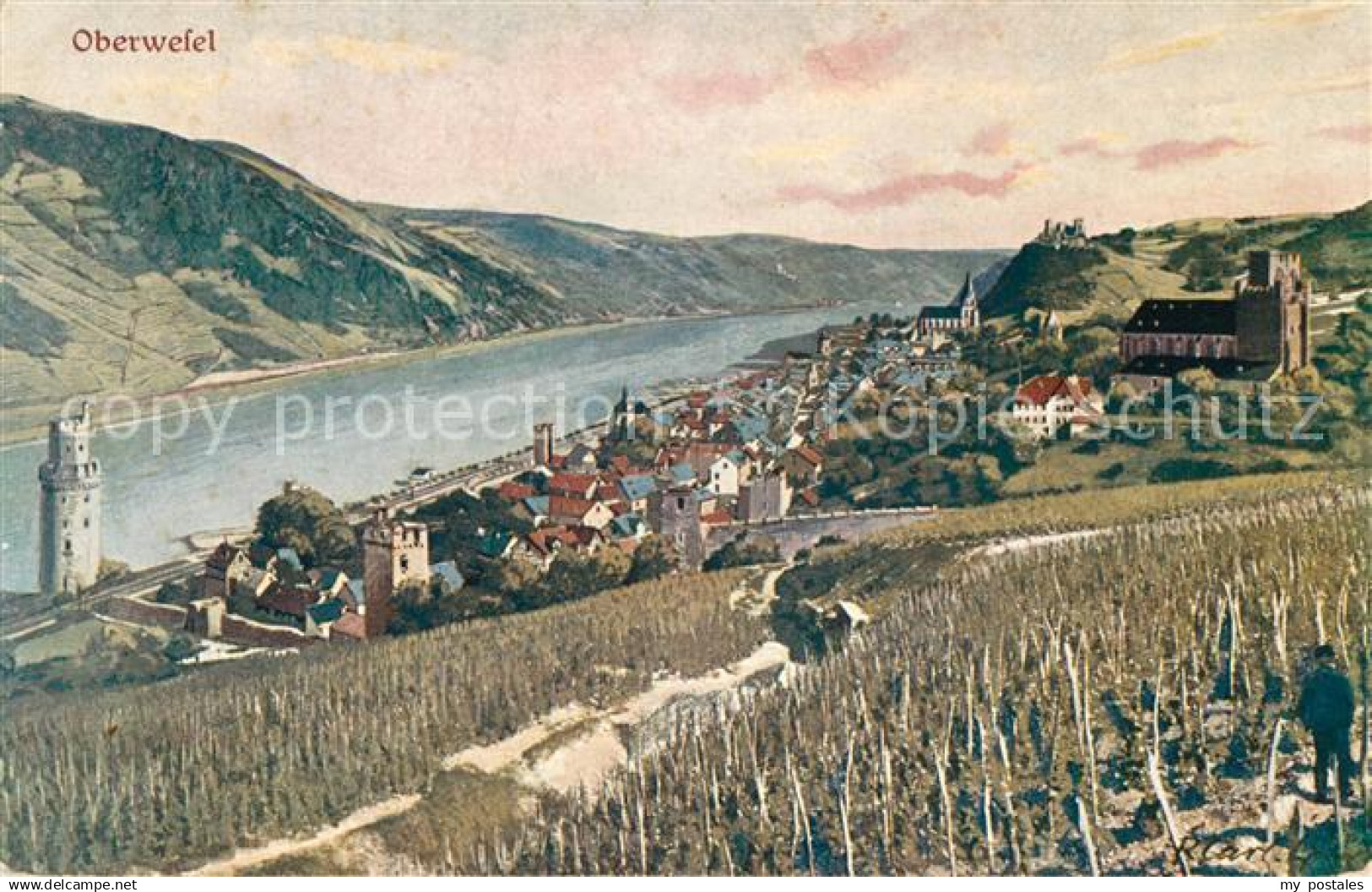 43189570 Oberwesel Rhein Rheinpartie  Oberwesel Rhein