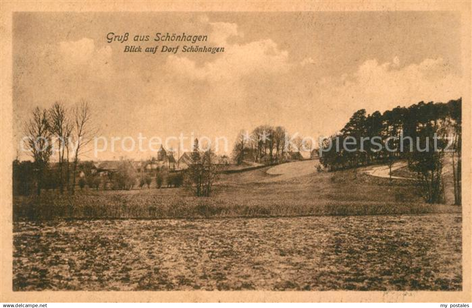 43369407 Schoenhagen Neustadt Dosse Blick zum Dorf