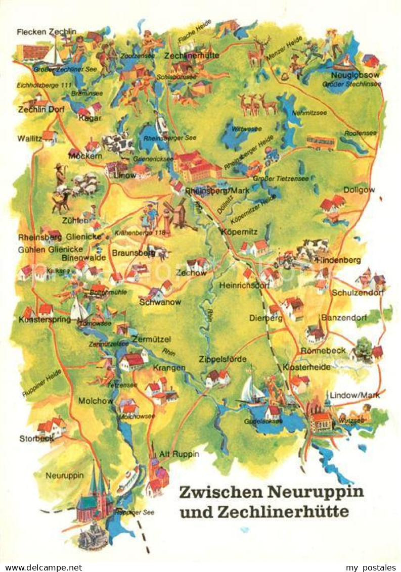 43372538 Neuruppin Lageplan zwischen Neuruppin und Zechlinerh?tte