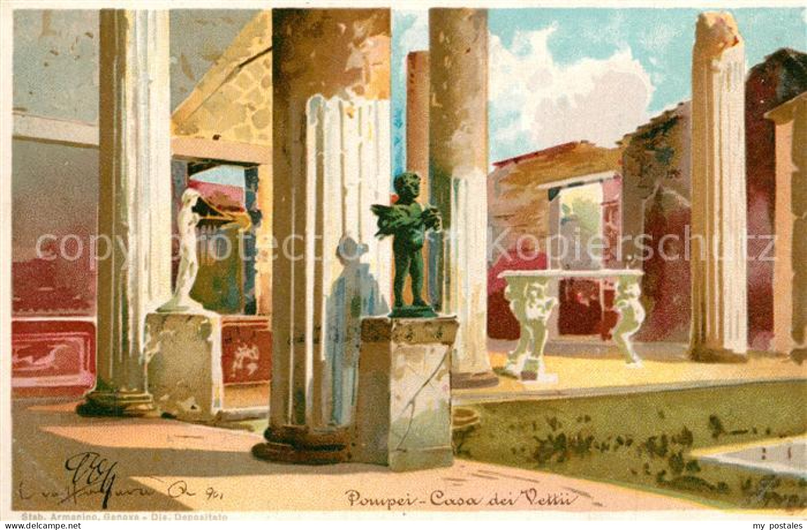 43502685 Pompei Case de Vettii Kuenstlerkarte Pompei