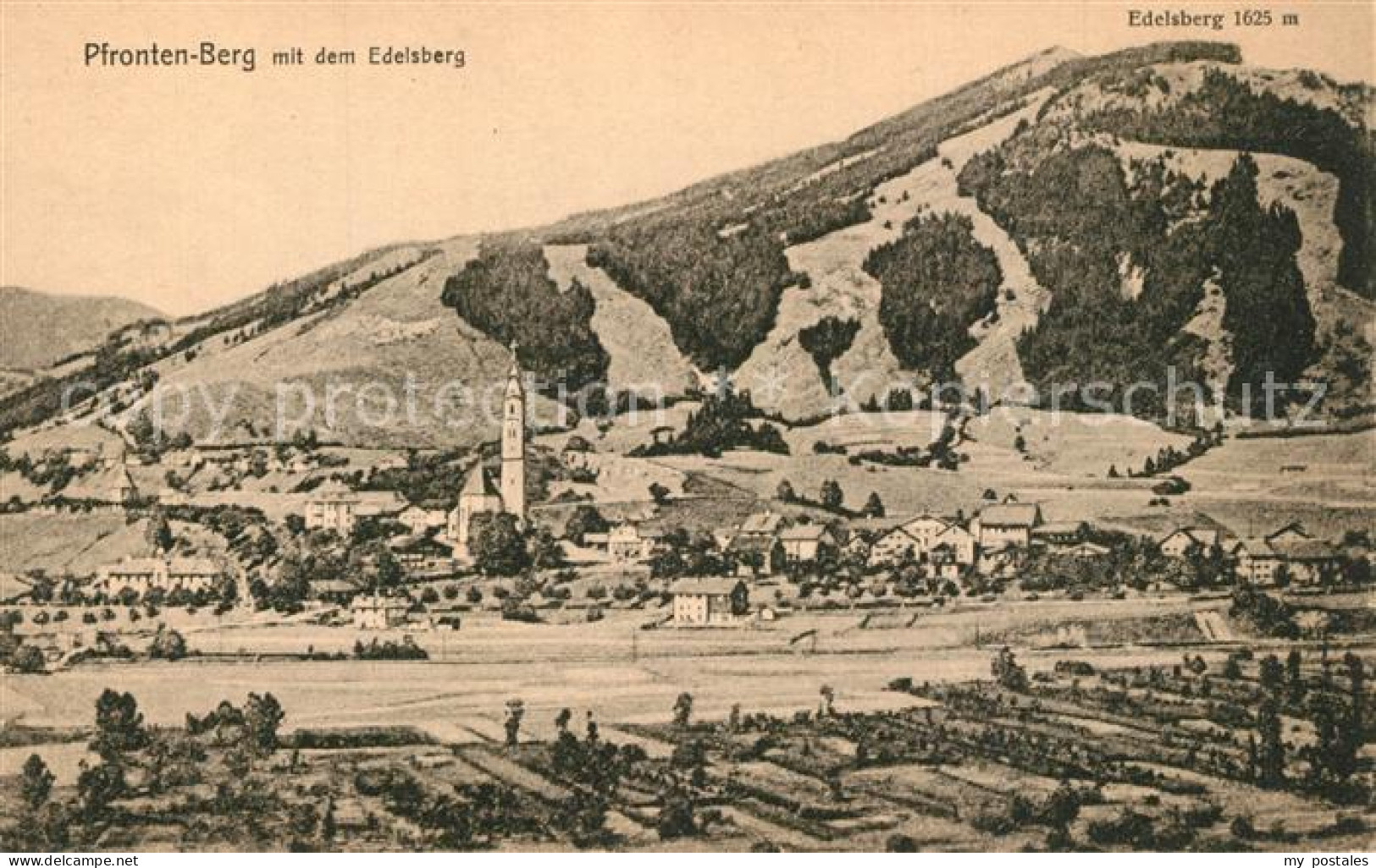 43517764 Berg Pfronten Berg mit dem Edelsberg Berg Pfronten