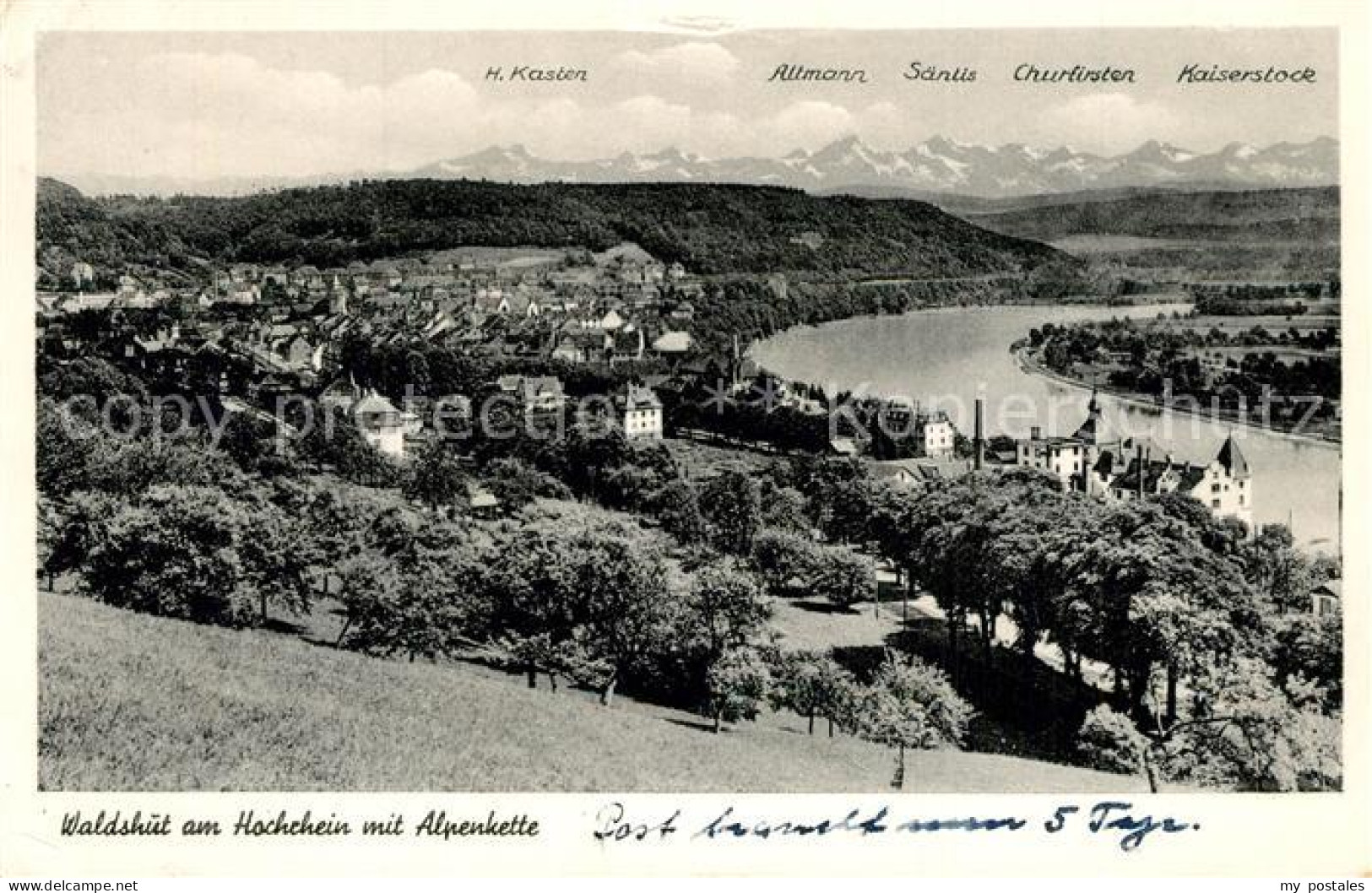 43518287 Waldshut-Tiengen Hochrhein mit Alpenkette Waldshut-Tiengen