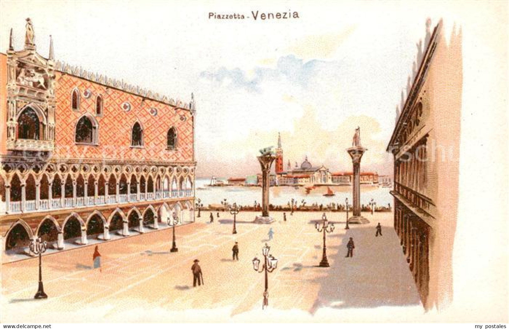 43530124 Venezia Venedig Piazzetta Litho Venezia Venedig