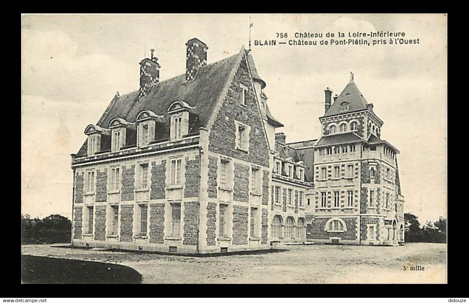 44 - Blain - Château de Pont-Plétin, pris à l'Ouest - CPA - Voir Scans Recto-Verso