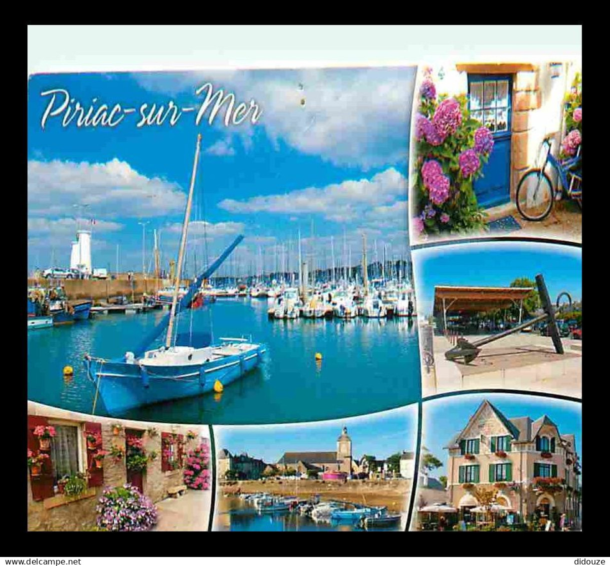 44 - Piriac sur Mer - Multivues - Bateaux - Etat pli visible et trou de punaise - CPM - Voir Scans Recto-Verso